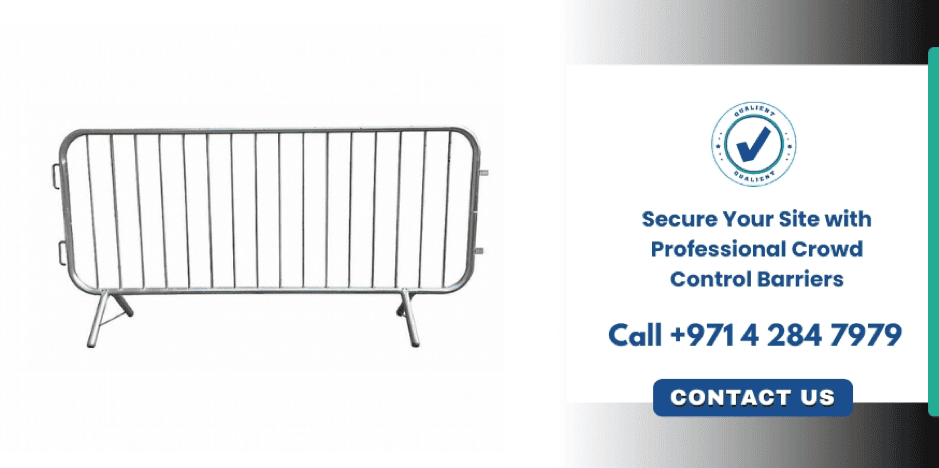 Contact Qualient Group for crowd control barriers and site safety solutions in the UAE