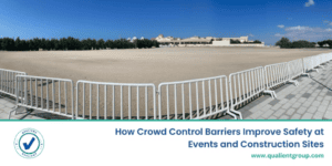 Crowd control barriers improving safety and pedestrian management at UAE construction sites and public events